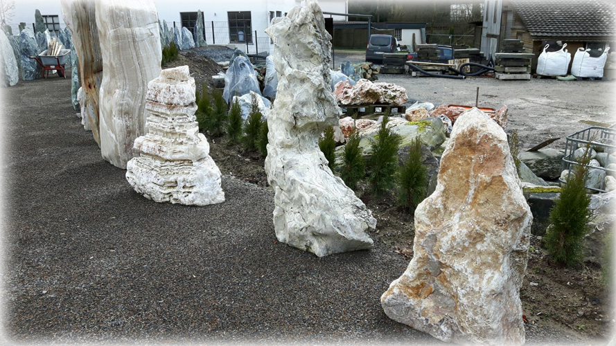 Felsen, Säulen für Haus und Garten